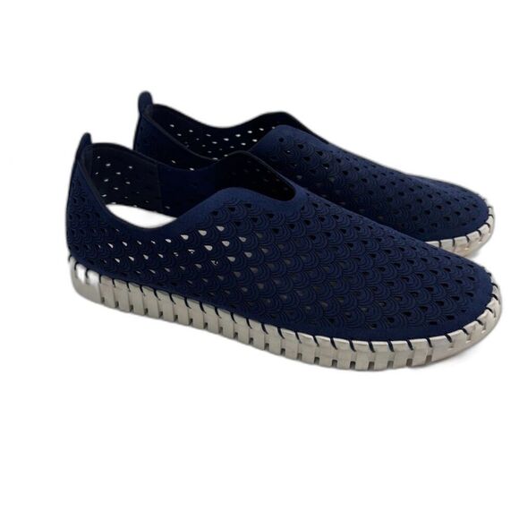 Project Cloud Blue Perforated Slip On Memory Foam Comfort Shoe Size 11 - Picture 1 of 9